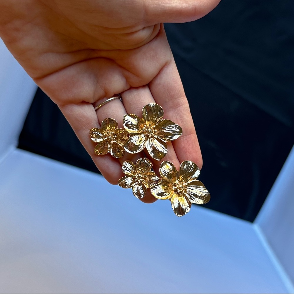 Zara Gold Blossom Earrings